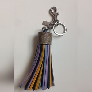 Coach Multicolor Tassel Keychain